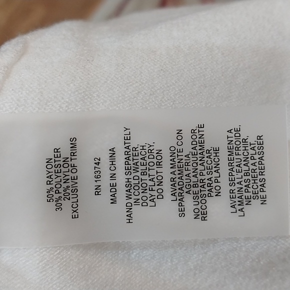 Nwt Liv MILANO Pearl-Embellished White Women's Sweater - Picture 4 of 10